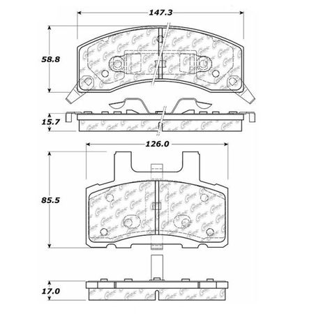 Centric Parts CTEK Metallic Pad, 102.03700 102.03700